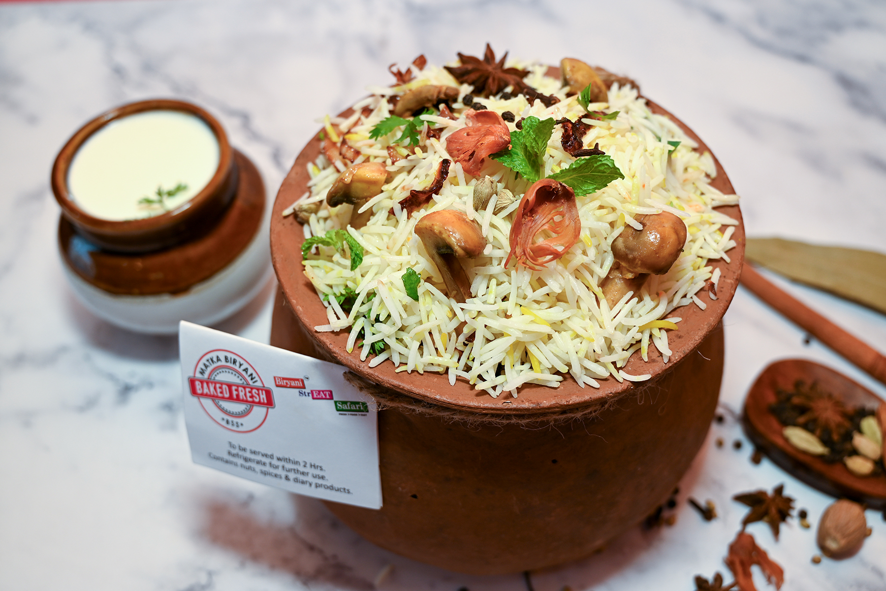 Mushroom Matka Biryani ( Serve 4 )